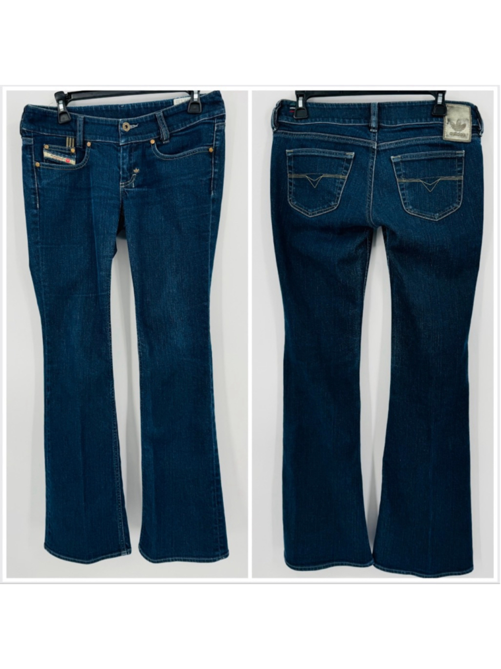 Diesel Blue Adi-Louvely Boot Cut Jeans Size 29 Adidas Collab
